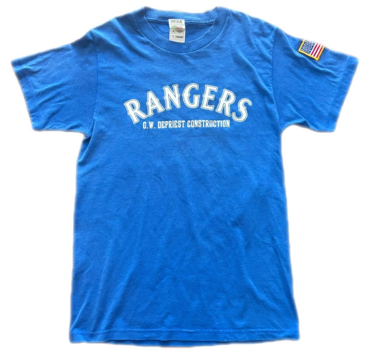 輸入古着 00s FRUIT OF LOOM MLB TEXAS RANGERS Tシャツ ブルー S テキサス レンジャーズ 古着 スポーツ フルーツオブルーム ヴィンテージ拍卖