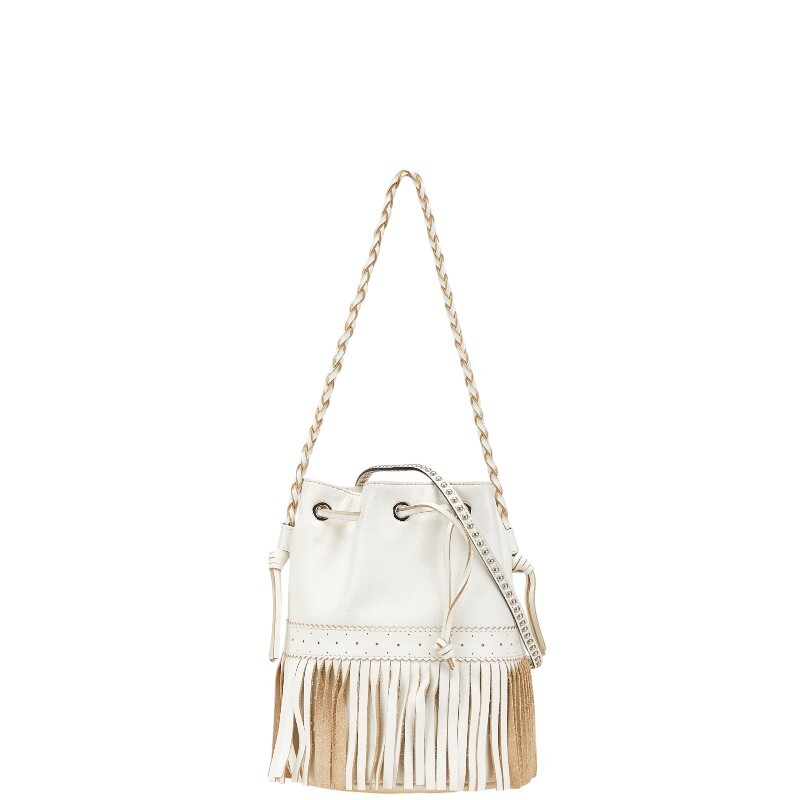 ジェイアンドエムデヴィッドソン カーニバル ハンドバッグ ショルダーバッグ 2WAY ベージュ ホワイト レザー J&M Davidson 【中古】拍卖