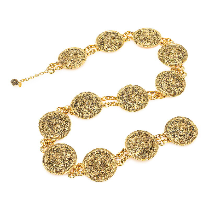 シャネル ヴィンテージ 1985 ベルト ゴールド メッキ レディース CHANEL 【中古】拍卖