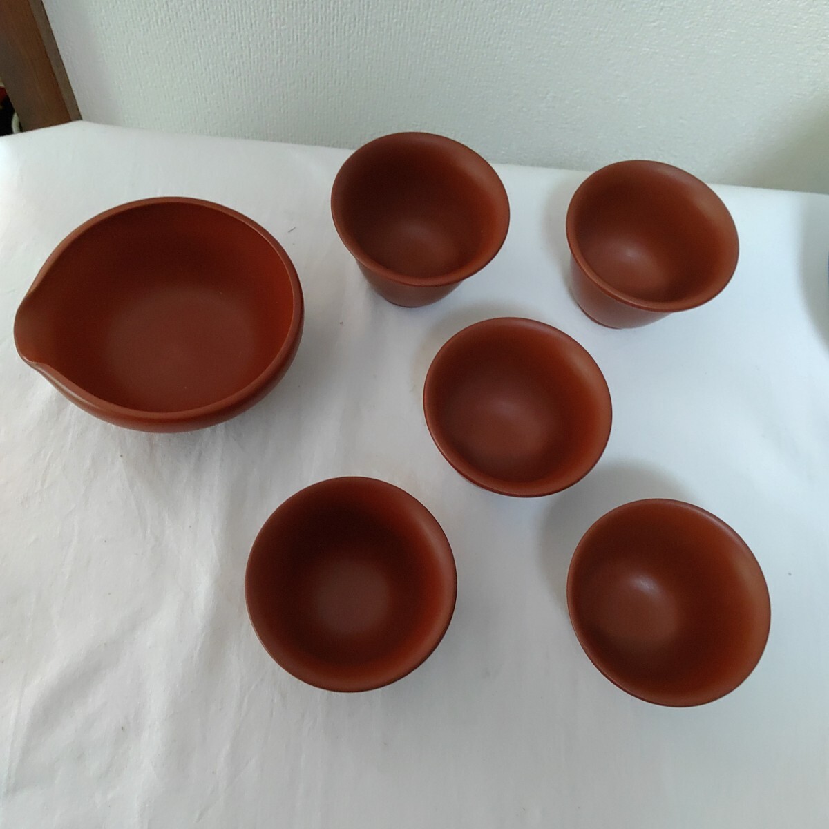 朱泥 湯冷まし 煎茶碗五客 日本 和風 茶 茶道 湯飲み 0522-G2-TA6拍卖