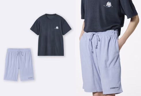 13【新品タグ付】*ちいかわXジーユー CHIIKAWAxGU ドライパイルセット 同デザイン Lサイズ&Sサイズセット アイビー ペアルック 送料無料 拍卖