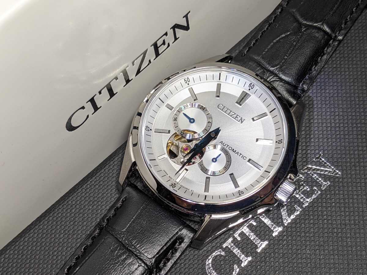 極美品 CITIZEN シチズン NP1011-08A 4197-003CR01 自動巻 箱付き 腕時計 automatic メカニカル 自動巻き 機械式 オープンハート拍卖
