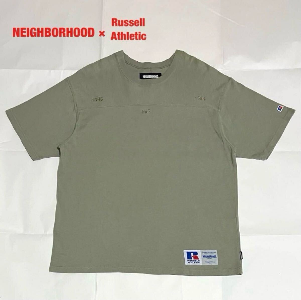 【希少】NEIGHBORHOOD×Russell Athletic コラボTシャツ 刺繍ロゴ ネイバーフッド ラッセルアスレチック 221XRRUN-CSM04拍卖
