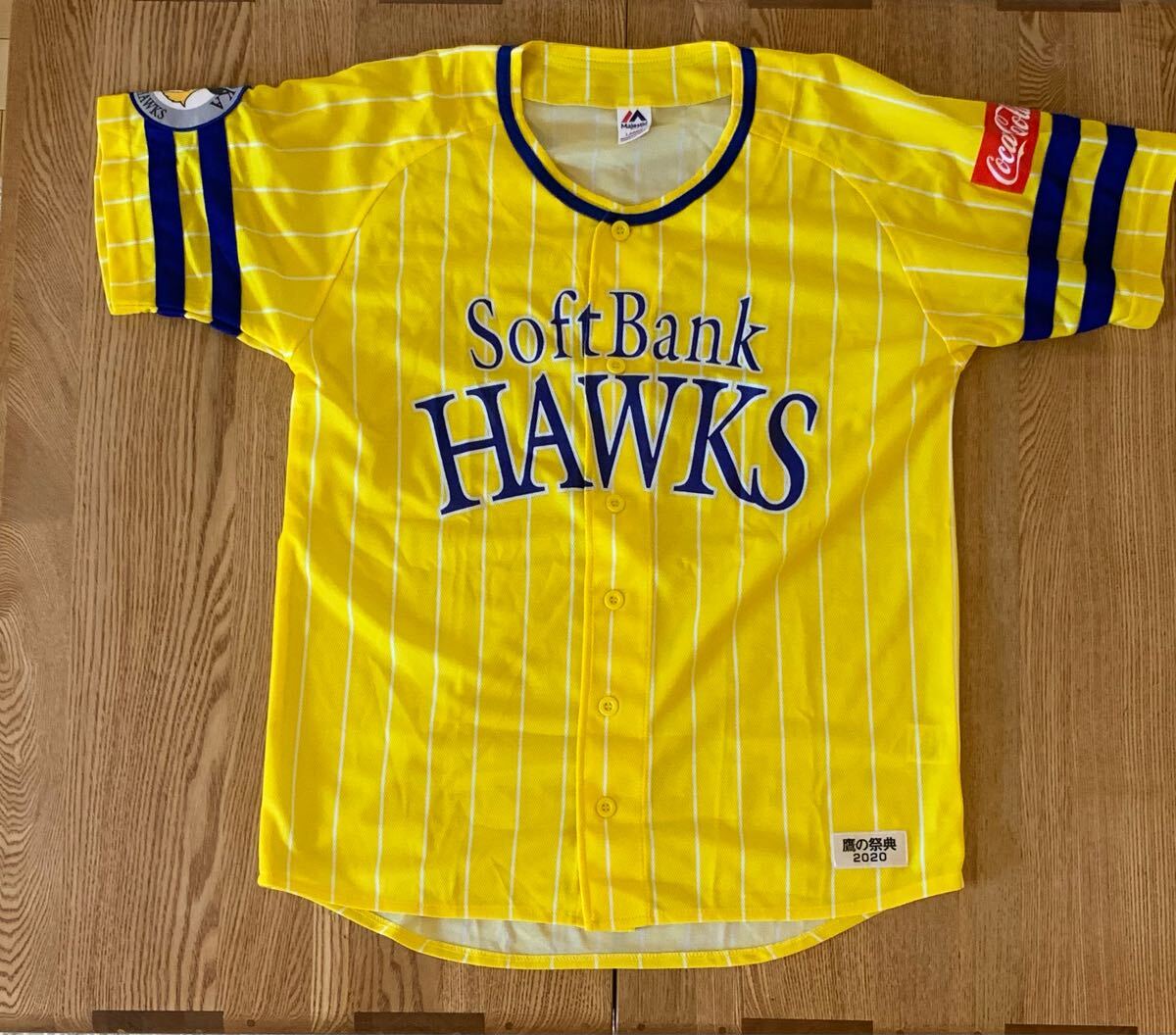 ソフトバンクホークス:応援ユニフォーム:応援ジャージ:L:イエロー:鷹の祭典2020【新品・未使用】拍卖