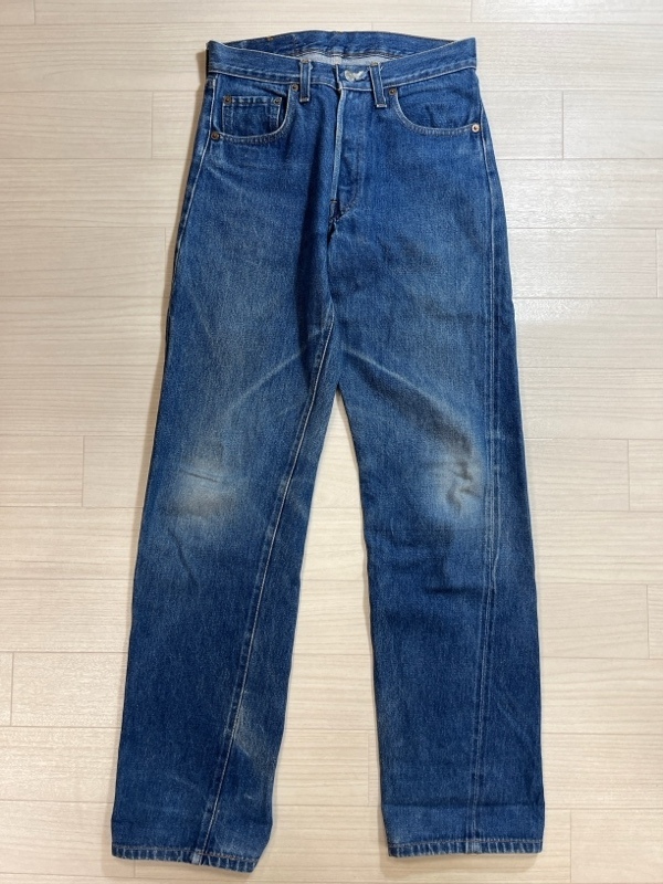 Levi's/リーバイス/USA製/80s/501/ボタンフライ/セルビッジデニムパンツ/バレンシア工場製/ボタン裏555/スモールe/28×35拍卖