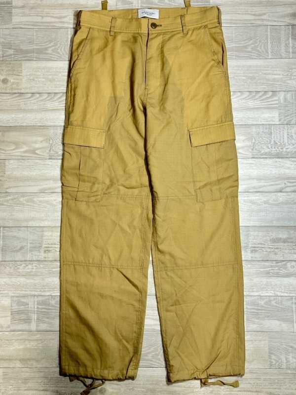 UNUSED/アンユーズド/Cargo Pants/カーゴパンツ/UW0976/イエロー/ウール・モヘヤ混紡リップストップ/サイズ2/ゆったりシルエット拍卖