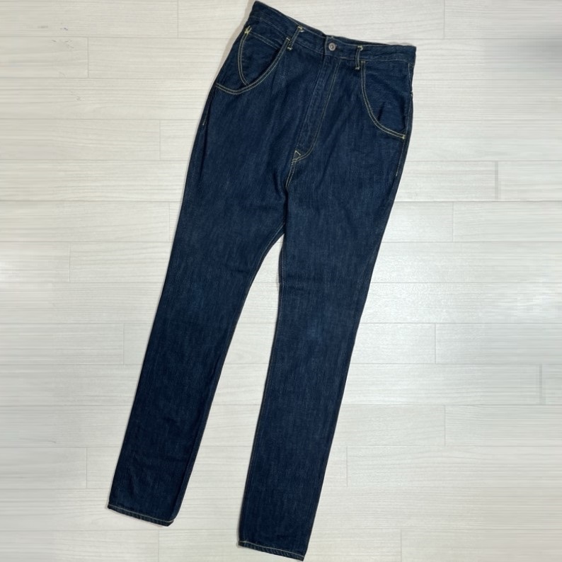 KAPITAL/キャピタル/デニムピエロパンツ/ジッパーフライ/サルエル/スリムデニムパンツ/シンチバック/ストレートシルエット/インディゴ拍卖