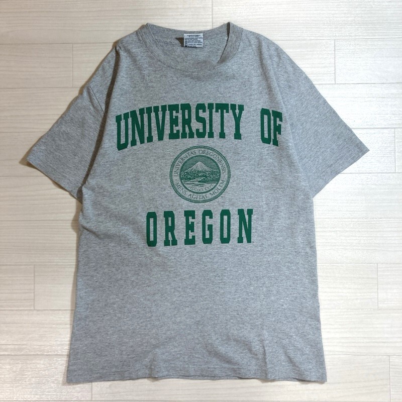 TLC SPORTSWEAR/90s~00s/ S/S TEE/半袖Tシャツ/UNIVERSITY OF OREGON/オレゴン大学/グレー/ビンテージ/カレッジプリント拍卖