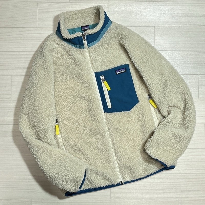 Patagonia/パタゴニア/K's Retro X Jacket/キッズ レトロX ジャケット/65625/女性にも/ボア/フリースジャケット/胸ポケット切り替え/XL拍卖