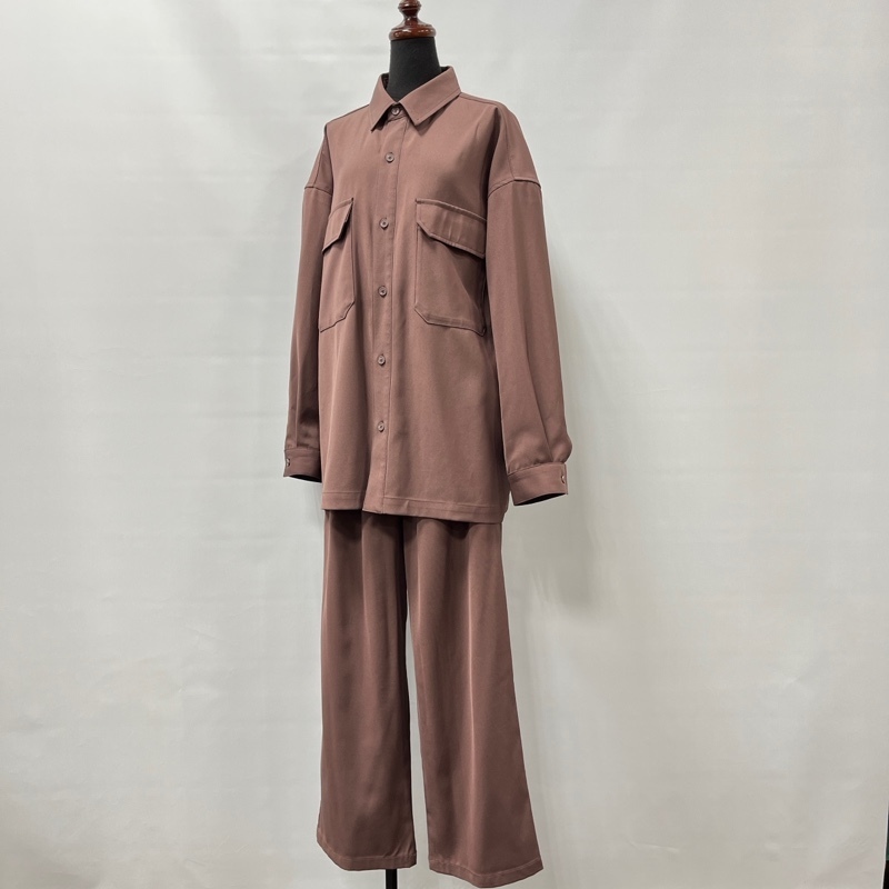 FREAK'S STORE/フリークスストア/ポリエステルツイル セットアップ/ワイドシルエットシャツジャケット+2タックスラックス/ユニセックス/M拍卖