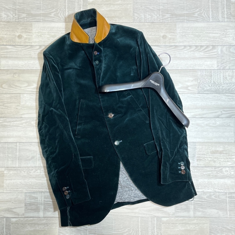UNDERCOVERISM/アンダーカバイズム/UNDERCOVER/アンダーカバー/12AW/サイコカラー期/襟裏レザーベルベットテーラードジャケット/ベロア拍卖