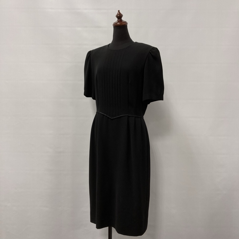 SOIR BENIR/ソワール ベニール/東京ソワール/ブラック フォーマル 半袖 ワンピース/1503988-A/礼服/喪服/バックファスナー/11拍卖