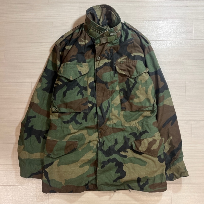80s/U.S.ARMY/アメリカ軍/M-65/M65/FIELD JACKET/フィールドジャケット/ミリタリージャケット/ウッドランドカモ/SCOVILLジップ拍卖