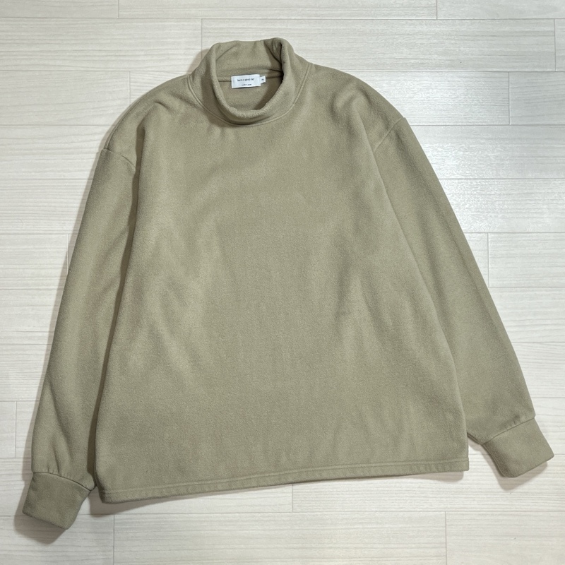 have a good day/ハブアグッドデイ/ハイネック フリースプルオーバートップス/ゆったりシルエット/ベージュブラウン系/ユニセックス拍卖