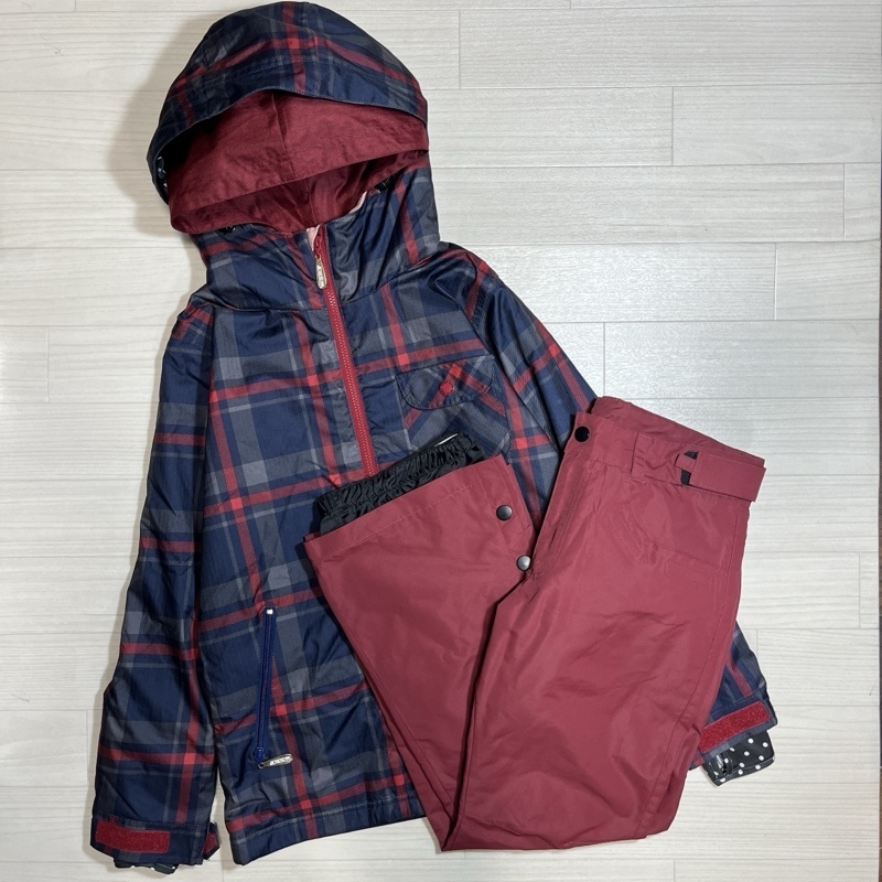 SiROP/シロップ/スキーウェア/セットアップ/上下セット/チェック/ウィンターウェア/ダブルフード仕様ジャケット+ロングパンツ拍卖