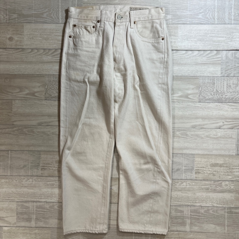 BONCOURA/ボンクラ/66/ロクロク/オフホワイト/ボタンフライデニムパンツ/サイズ30/セルビッジ拍卖