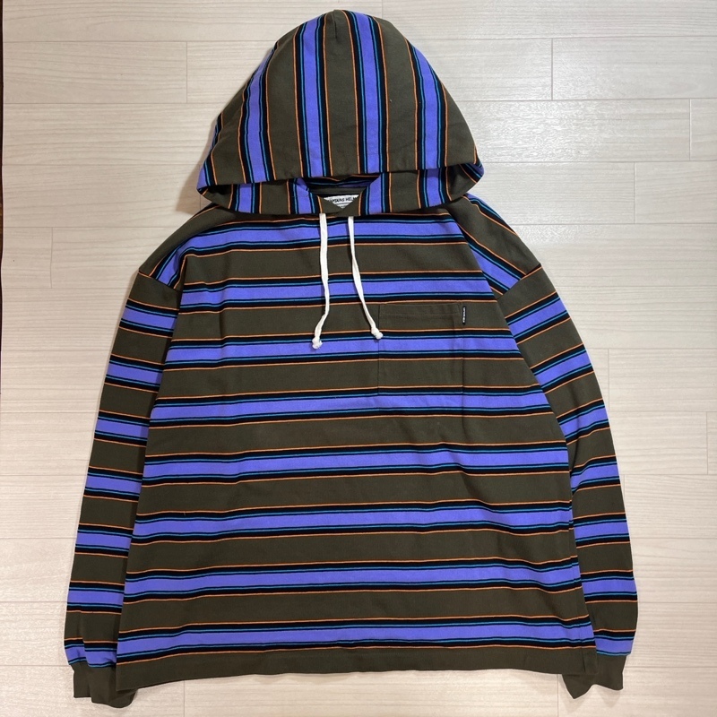 CAPTAINS HELM/キャプテンズヘルム/BORDER HOODED TEE/ボーダーフーデッドT/バックプリント/バーダー/プルオーバーパーカー/XLサイズ拍卖