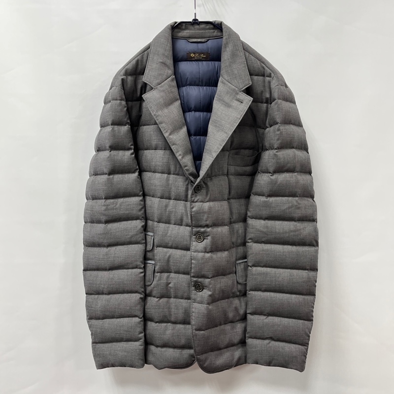 Loro Piana/ロロピアーナ/イタリア製/カシミヤテーラードダウンジャケット/襟裏・ポケットパイピング山羊革×ポケット内ベルベット使用/XXL拍卖