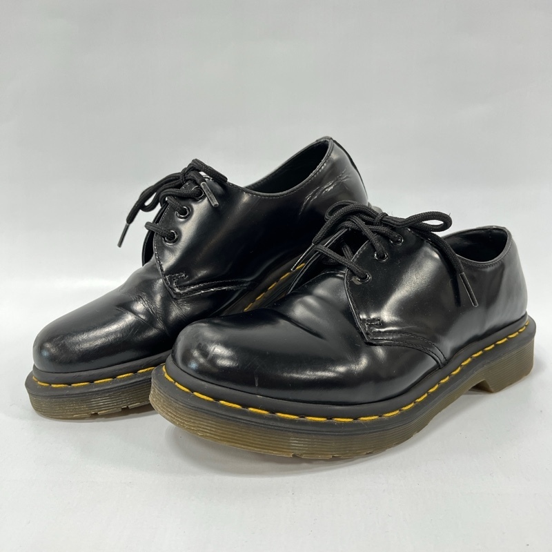 Dr.Martens/ドクターマーチン/3Hole Shoes/1461/ポストマンシューズ/イエローステッチ/ブラック/UK4/3ホールシューズ拍卖
