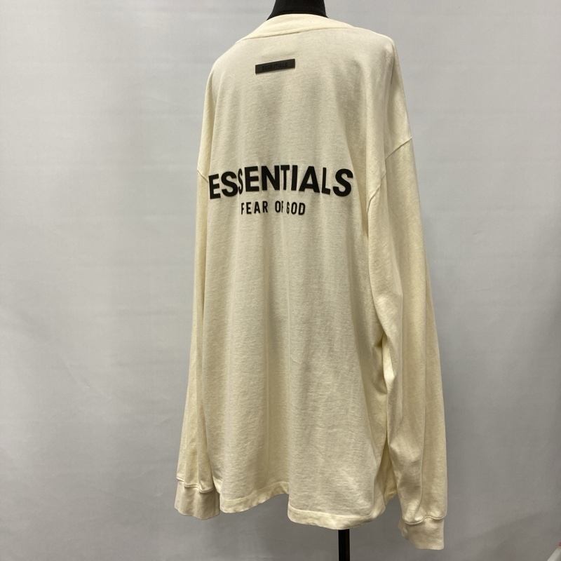 ESSENTIALS FEAR OF GOD/エッセンシャルズ フィアオブゴッド/FOG/BACK LOGO LS TEE/バックロゴ ロングスリーブ T/長袖Tシャツ/クリーム/XL拍卖