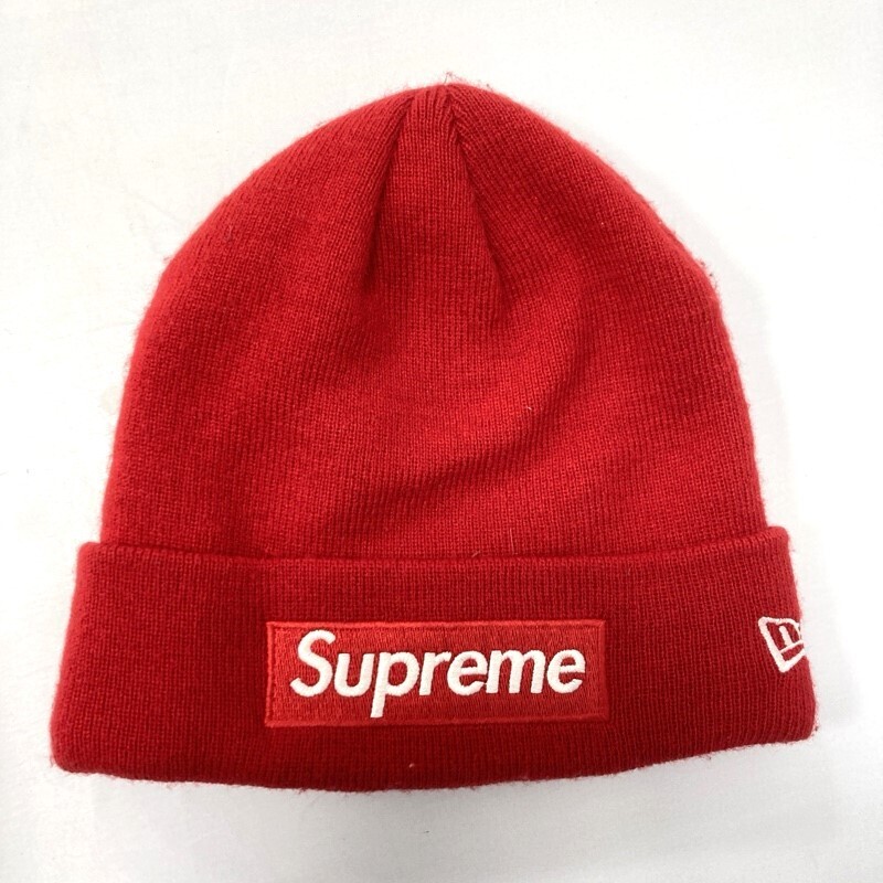 Supreme×NEW ERA/シュプリーム×ニューエラ/16FW/NEW ERA BOX LGOO BEANIE/ボックスロゴビーニー/レッド/ニットキャップ/帽子拍卖