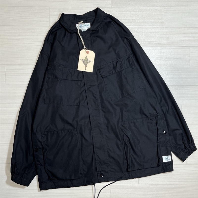 SASSAFRAS/ササフラス/24SS/新品タグ付き/Digs Crew Protective Jacket/ディグスクルー プロテクティブジャケット/ブラック/ウェザークロス拍卖