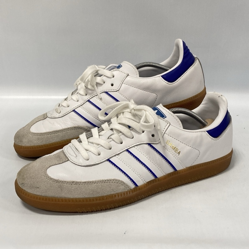 adidas/アディダス/SAMBA/サンバ/ローカットスニーカー/ガムソール/ホワイト×ルシッドブルー/28.5cm/IG2339拍卖