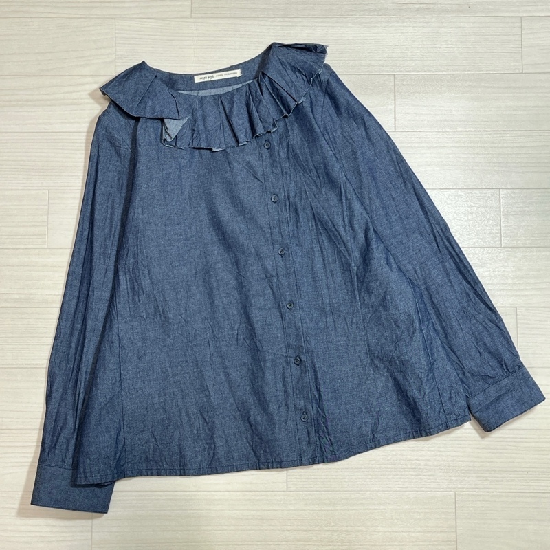 conges payes ADIEU TRISTESSE/コンジェペイエ アデュートリステス/カットオフフリルカラー/アシンメトリーブラウス/ふんわりシルエット拍卖