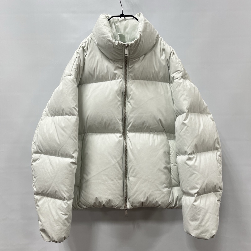 ZARA/ザラ/WATER REPELLENT PUFFER DOWN JACKET/撥水加工パフダウンジャケット/ホワイト/肉厚/ジップアップ/オーバーサイズLサイズ拍卖
