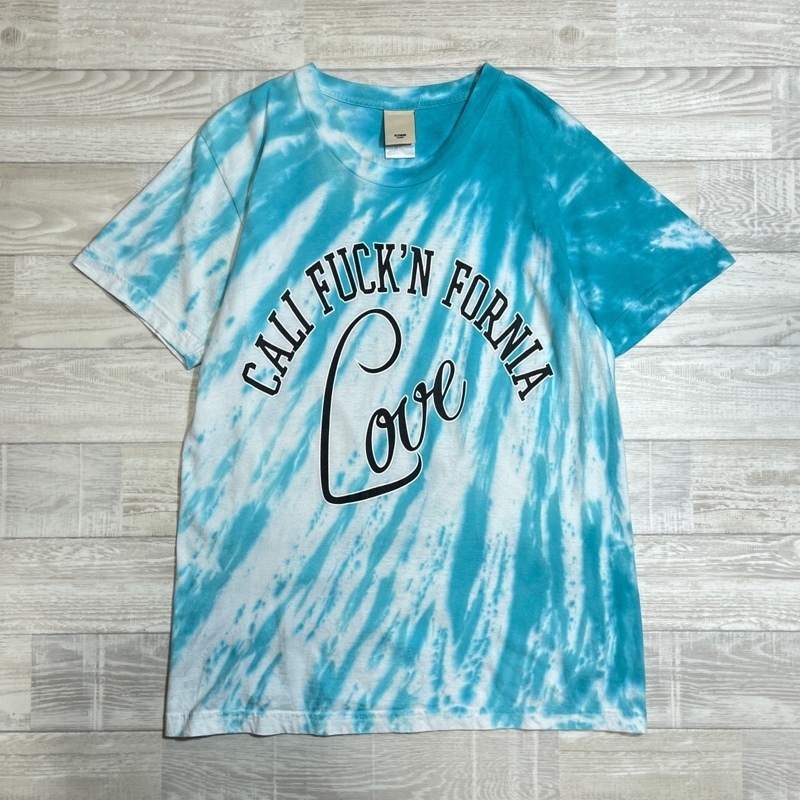 HERMAN HOMME/ハーマンオム/RON HERMAN/ロンハーマン/CALI FUCK'N FORNIA TIE DYE S/S TEE/タイダイプリント半袖Tシャツ/ブルー系拍卖