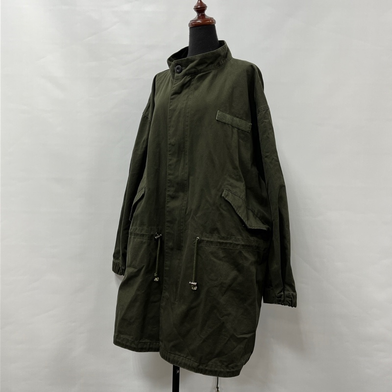 RADIATE/ラディエイト/オーバーサイズフィッシュテールコート/モッズコート/ミリタリーロングジャケット/ダークグリーン/ワイドシルエット拍卖