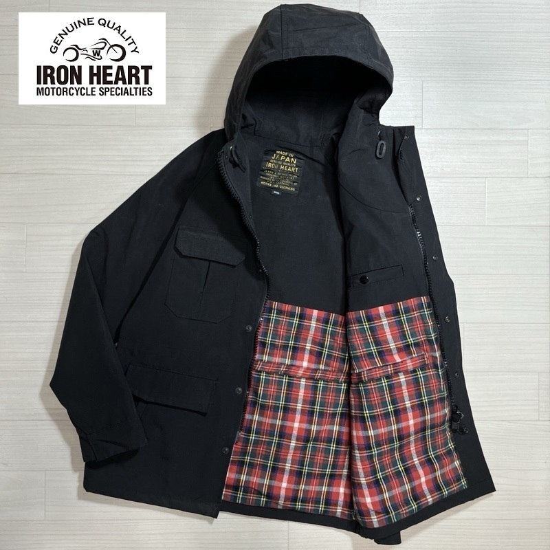 IRON HEART/アイアンハート/ 60/40 クロス マウンテンパーカー/ハードシェルジャケット/ブラック/裏地タータンチェック/ミリタリー拍卖