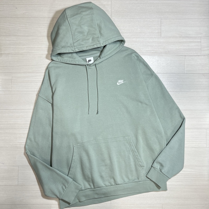 NIKE/ナイキ/クラブ フレンチテリー/オーバーサイズ/プルオーバーフーディ/HJ1817-370/プルオーバーパーカー/ロゴ刺繍/ジェイドホライゾン拍卖