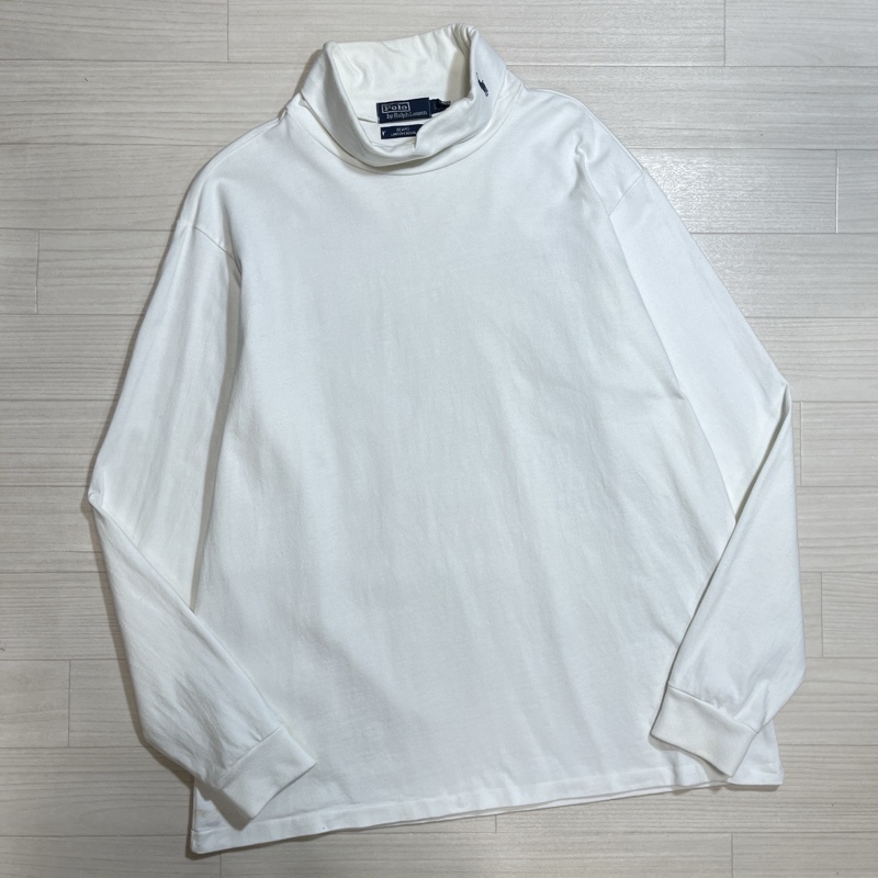 POLO by Ralph Lauren×BEAMS/ポロバイ ラルフローレン×ビームス/LIMITED EDITION/襟ポロプレイヤー刺繍/タートルネックカットソー/別注/L拍卖