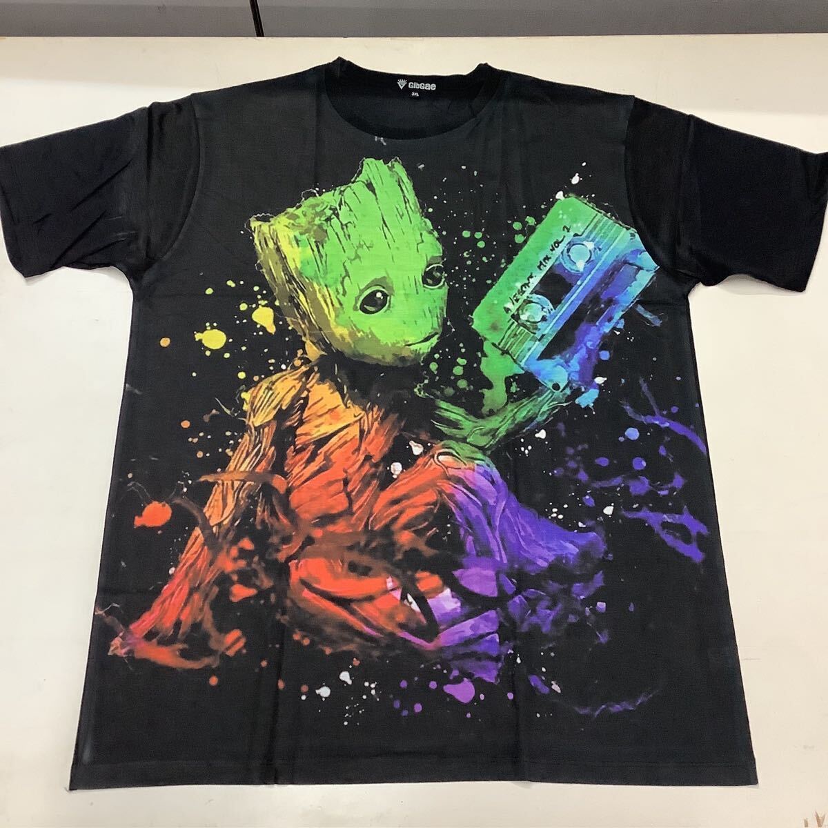 SR12E1 ガーディアンズ・オブ・ギャラクシー TシャツXXXLサイズ 9 グルート GUARDIANS OF THE GALAXY GROOT 半袖Tシャツ ブラック 拍卖