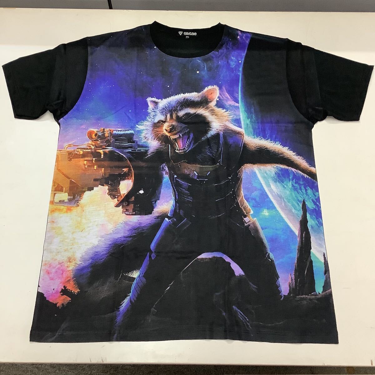 SR12E3 ガーディアンズ・オブ・ギャラクシー Tシャツ XXXLサイズ 29 ロケット GUARDIANS OF THE GALAXY ROCKET 半袖Tシャツ 黒 拍卖