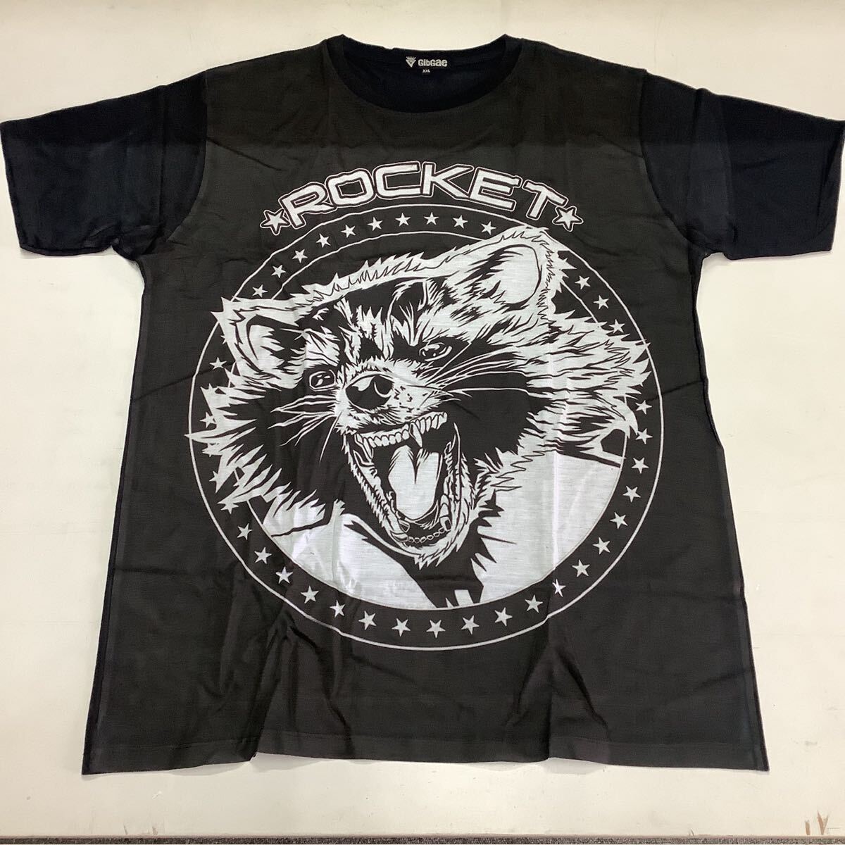 SR12D4 ガーディアンズ・オブ・ギャラクシー Tシャツ XXLサイズ 29 ロケット GUARDIANS OF THE GALAXY ROCKET 半袖Tシャツ 黒 拍卖