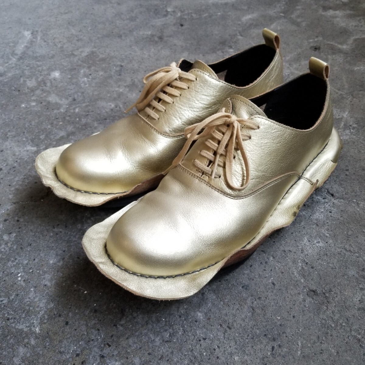 COMME des GARCONS 10AW インサイドアウト 内羽根プレーントゥシューズ 2010AW コムデギャルソン拍卖