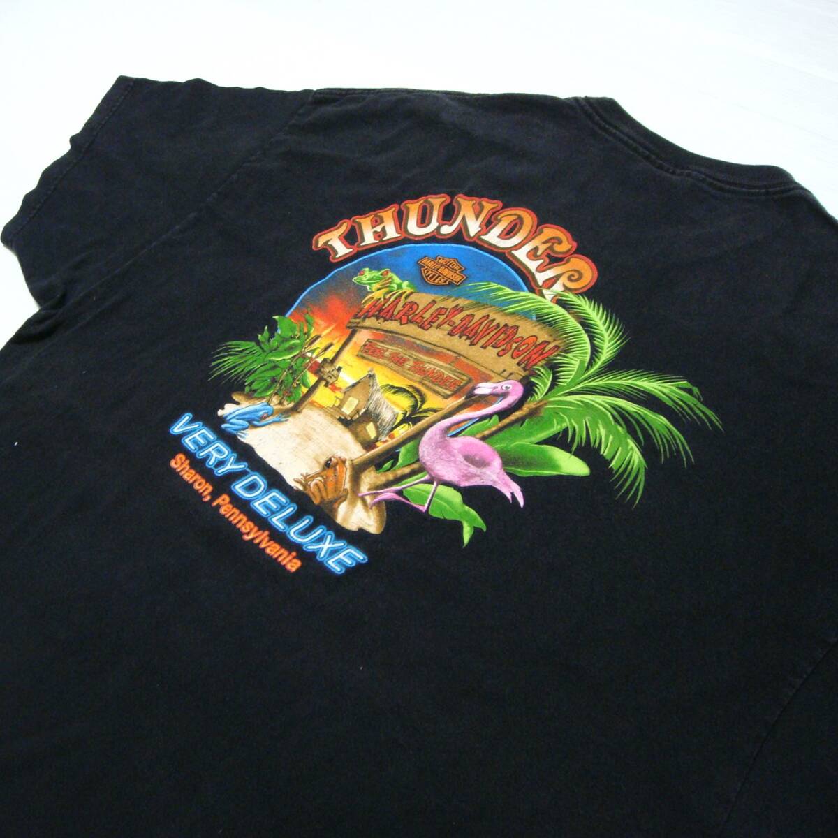 【送料無料 】ハーレーダビッドソン/HARLEY-DAVIDSON 【 黒 白頭鷲 Tシャツ 4L 】アメリカ ロック バイカー 送料無料■o5拍卖