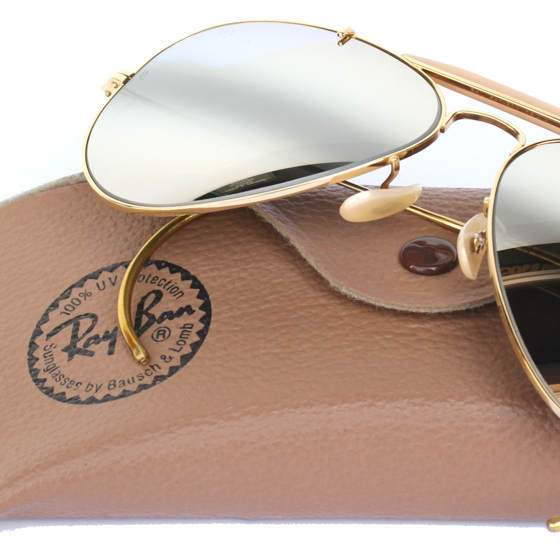 (51813)極上美品B&LボシュロムRay-Banレイバン ダブルミラー アウトドアーズマン58mm (RAYBANサングラス砂打ヴィンテージUSA製アメリカ)拍卖