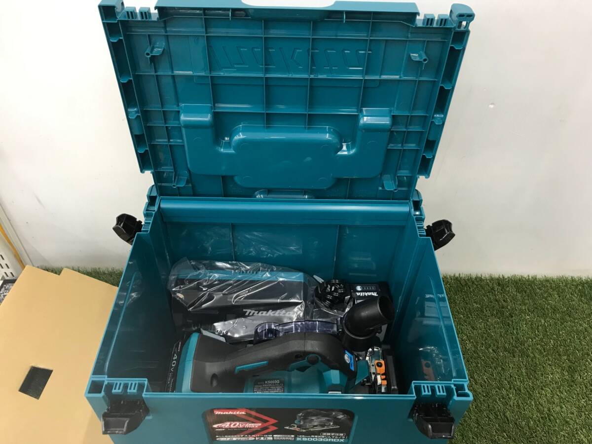 【未使用品】【0915】★マキタ 40V 125mm 充電式防じんマルノコ KS003GRDX フルセット(バッテリ×2個、充電器、ケース付) IT7BKQQT3L0C拍卖