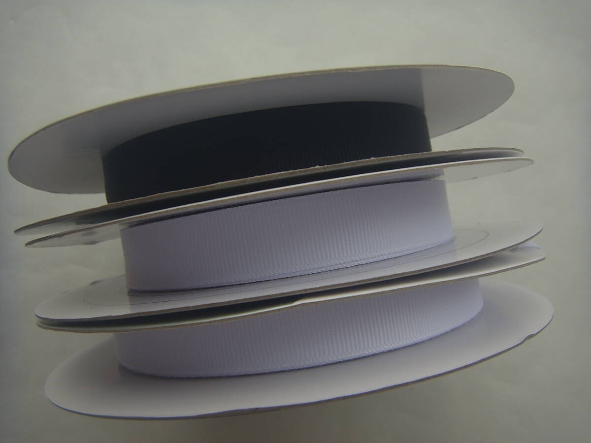 【新品即決】ポリエステルグログランリボンテープ2色3反セット・Y-9 装飾・付属品・アパレル資材 SHINDO製拍卖