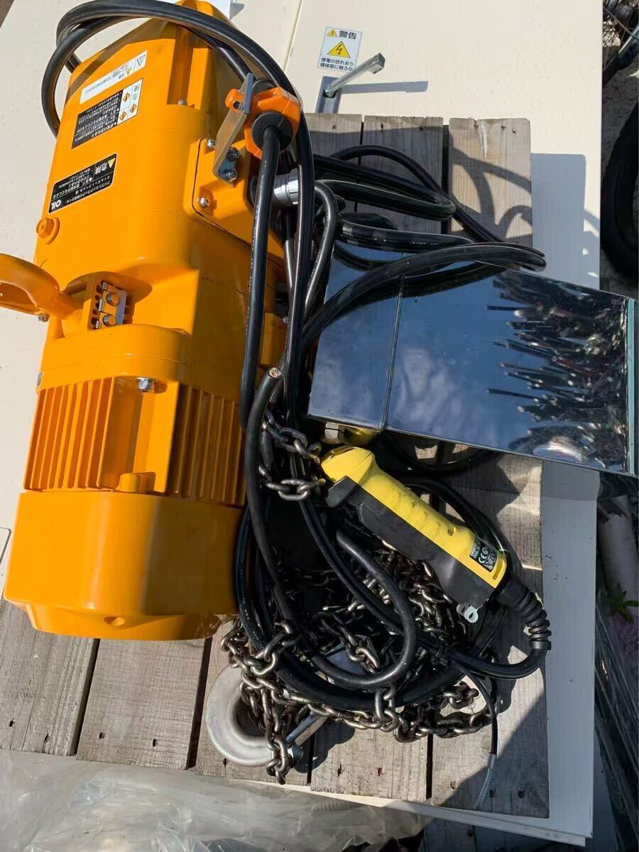 現状動作品 KITO 490㎏/電動トロリー付 チェーンブロック ER2-0041S◆クレーン ウインチ(電源線切)拍卖