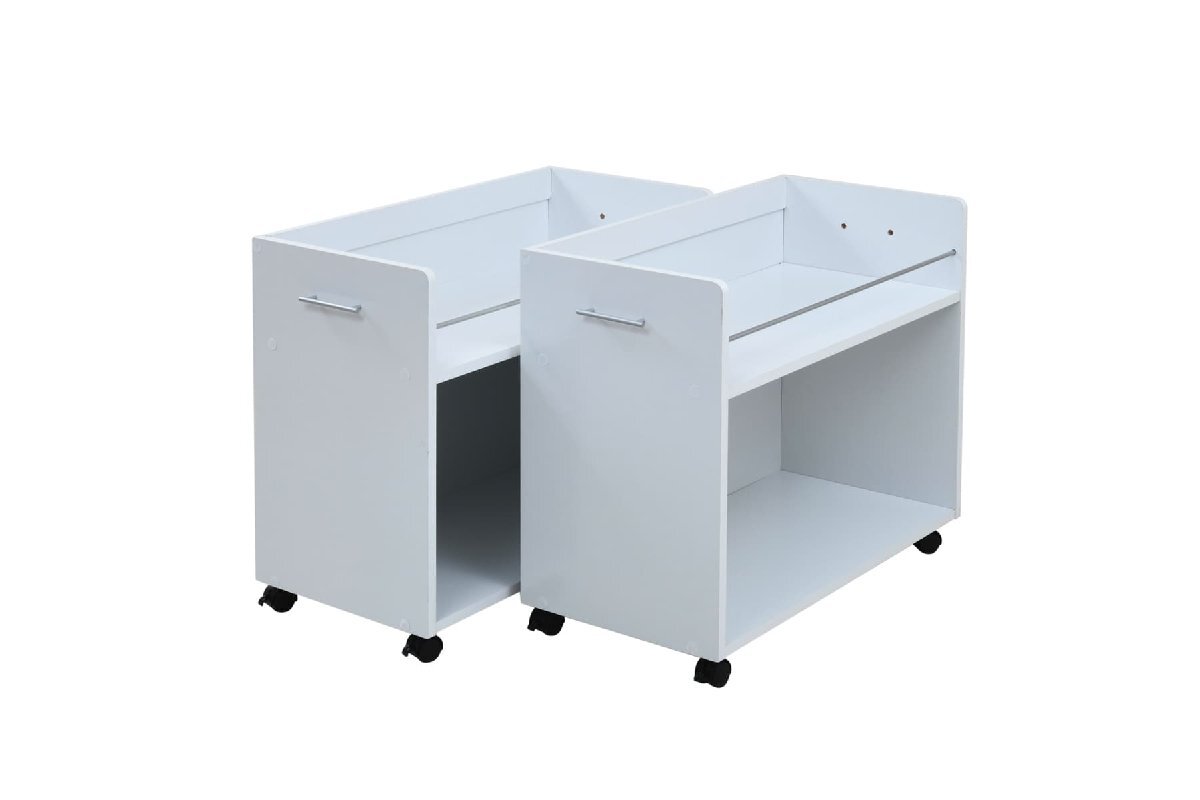 キャスター付き押し入れ用ラック 幅38.5 奥行78.5 CLOSET RACK ホワイト 2個組拍卖