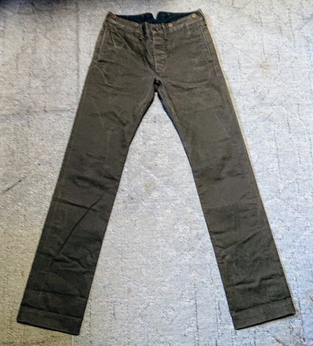 RRL ダブル アール エル ワークパンツ シンチバック バックルバック W29 スミクロ チャコール拍卖