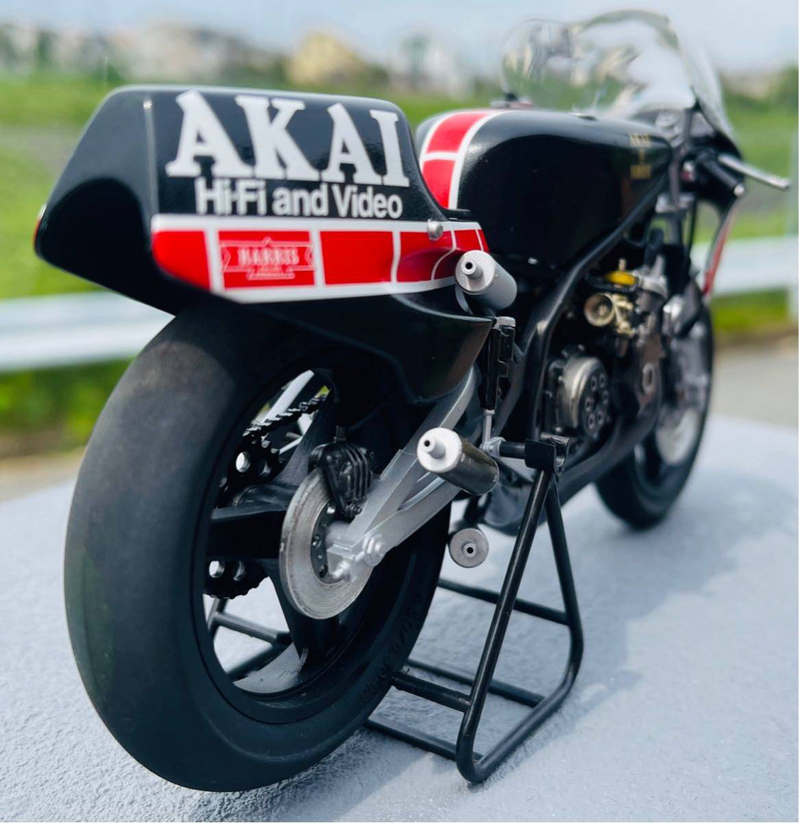自作完成品 タミヤ 1/12 アカイ ヤマハ YZR500 キットから製作しました拍卖