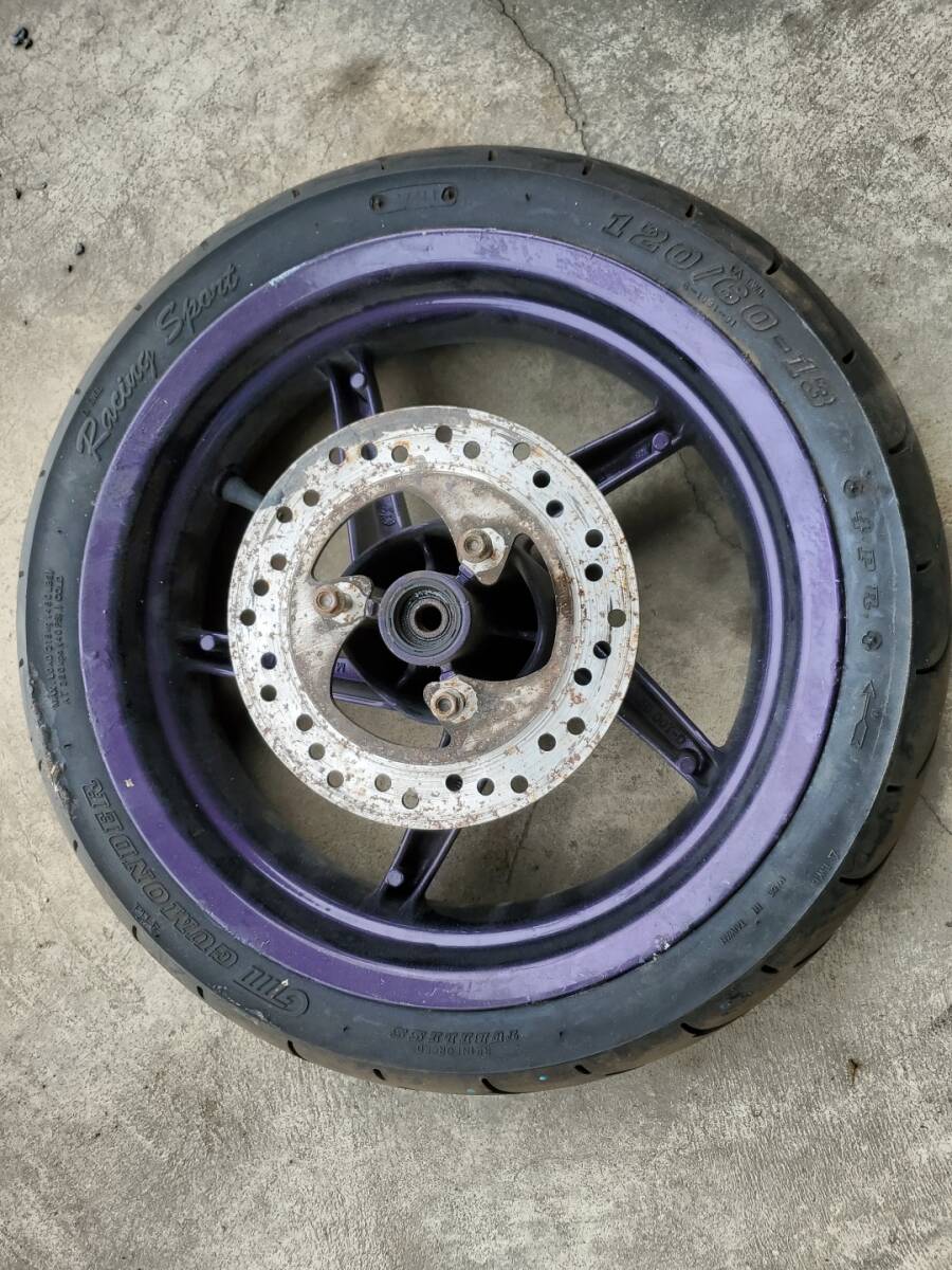 ホンダ スクーター DIO フロントホイールタイヤ 塗装品 120/60-13 ディスクブレーキ拍卖