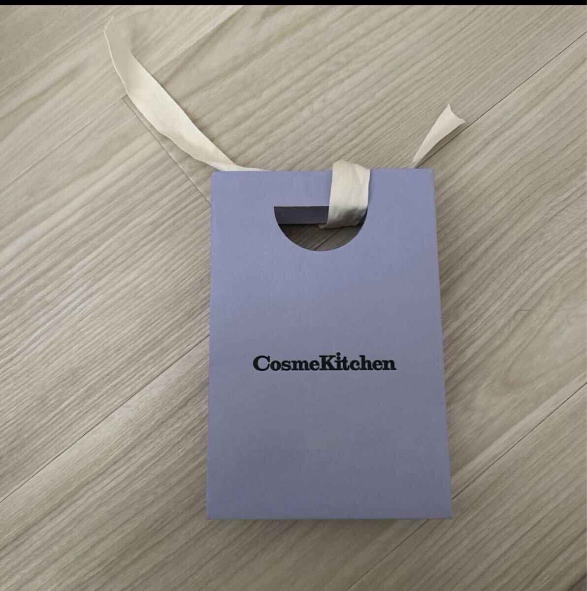 コスメキッチン 紙袋 ショッパー ショップ袋 パープル リボン拍卖