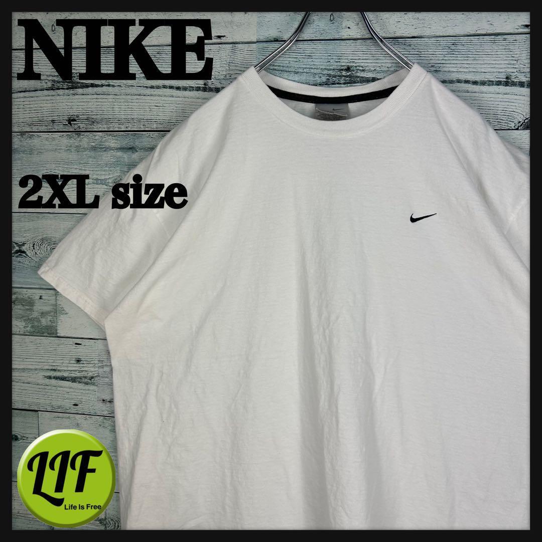 ナイキ 刺繍ロゴ ワンポイント Tシャツ ホワイト 2XL 5330拍卖