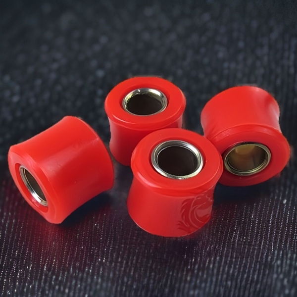 新品 バイク サスペンション ブッシュ カラー【赤】内径10mm 4個セット 送料200円拍卖